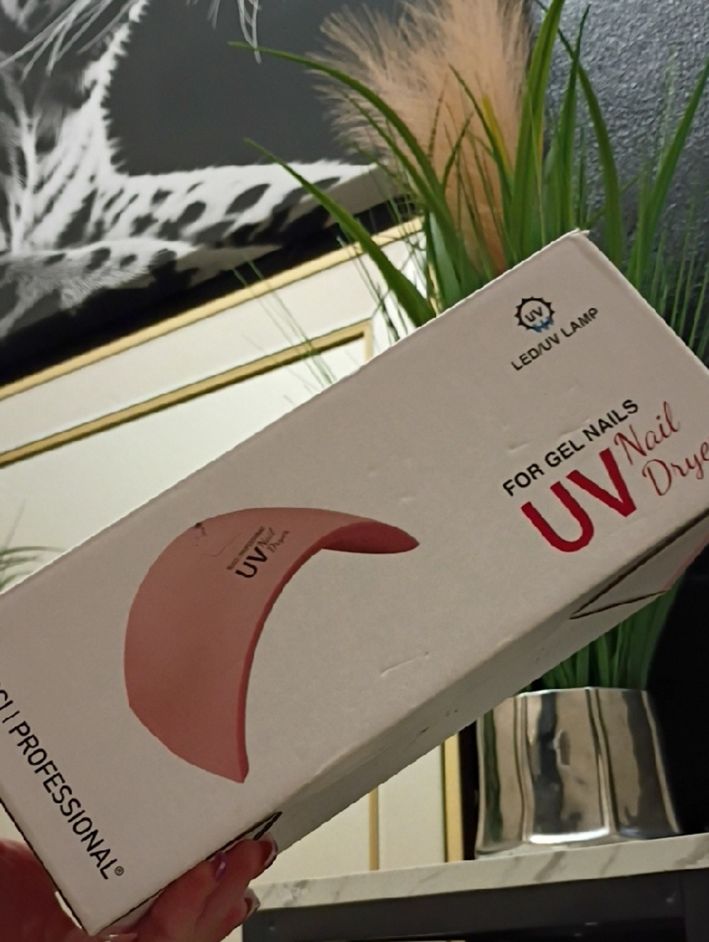 UV Nail Dryer Lamp in Blush Pink